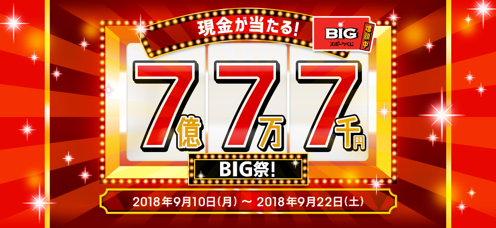 現金が当たる!7億7万7千円BIG祭!