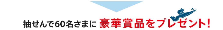 抽せんで60名さまに豪華賞品をプレゼント！