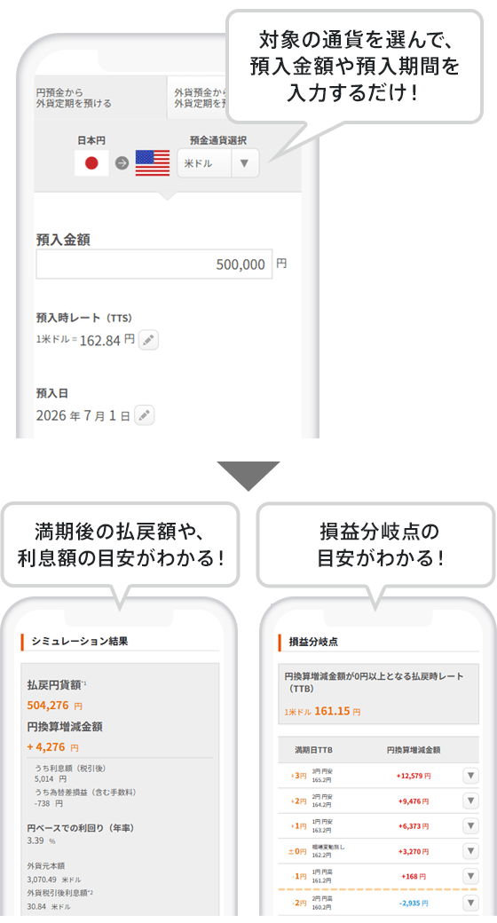 外貨定期預金シミュレーション